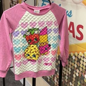 Shopkins Pink and White Fruit-Themed Hoodie